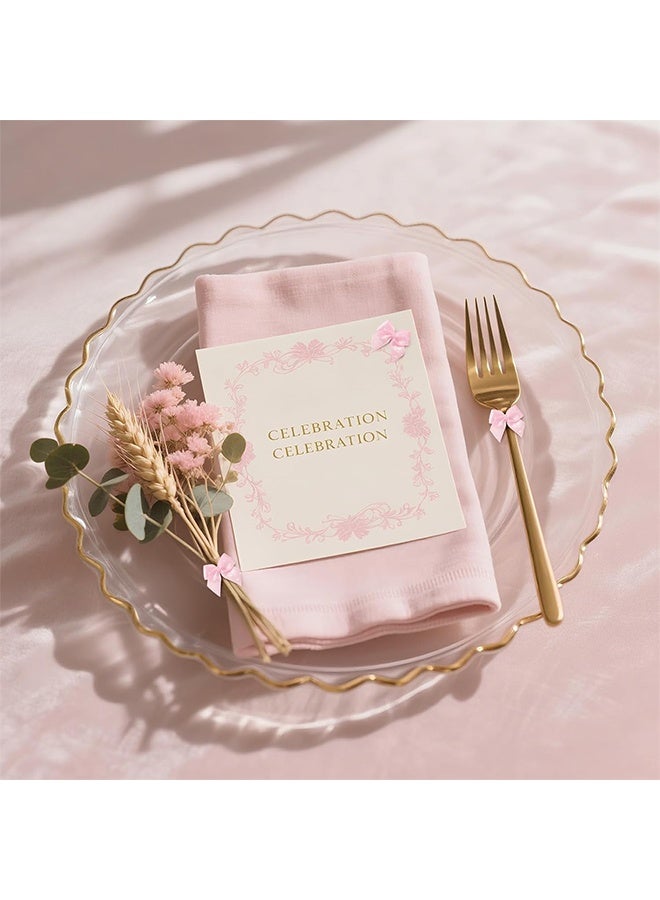 30 قطعة من أشرطة صغيرة من شريط ساتان 1 بوصة، أقواس صغيرة وردية منقطة للحرف اليدوية، خياطة يدوية الصنع، صناديق تغليف هدايا حفلة عيد الميلاد في حفلة عيد الميلاد، زينة ألبوم القصاصات - Image 5